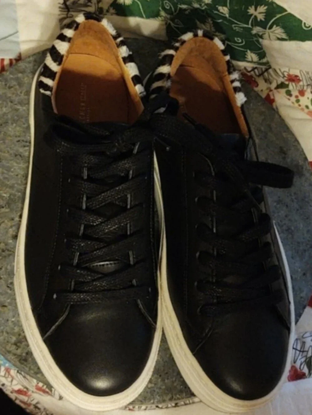 SKECHER STREET LA Black Leather Sneakers 7